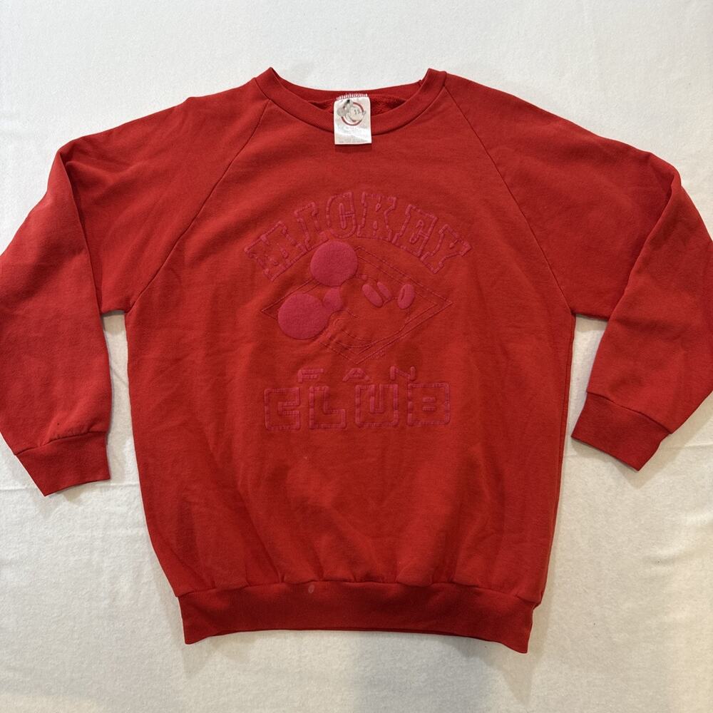Vintage 90s Walt Disney Mickey Mouse Classic Logo Red Crewneck Sweatshirt M